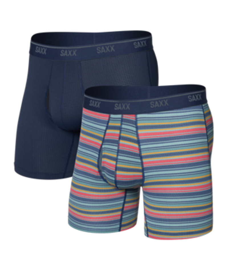 Saxx Quest Quick Dry Mesh BB 2PK Harvest Stripe/Maritime-3
