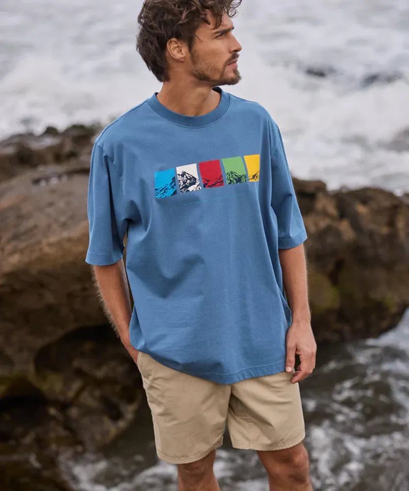 Sherpa Men's Tarcho Mountain T-shirt -  Vintage Blue-1