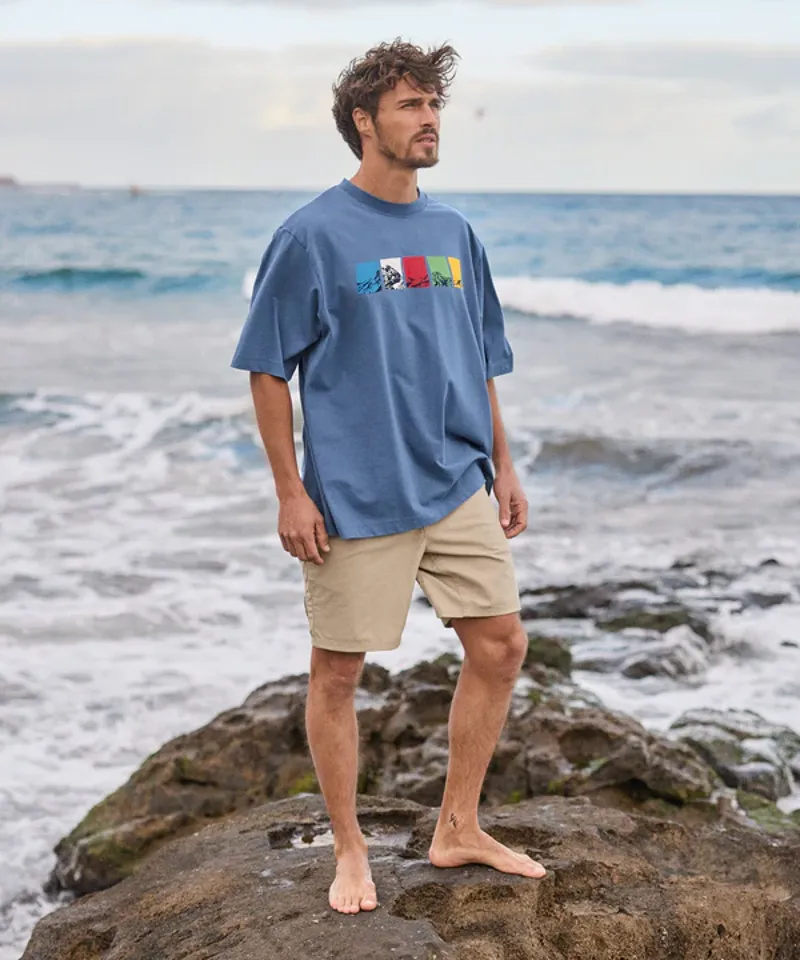 Sherpa Men's Tarcho Mountain T-shirt -  Vintage Blue-2
