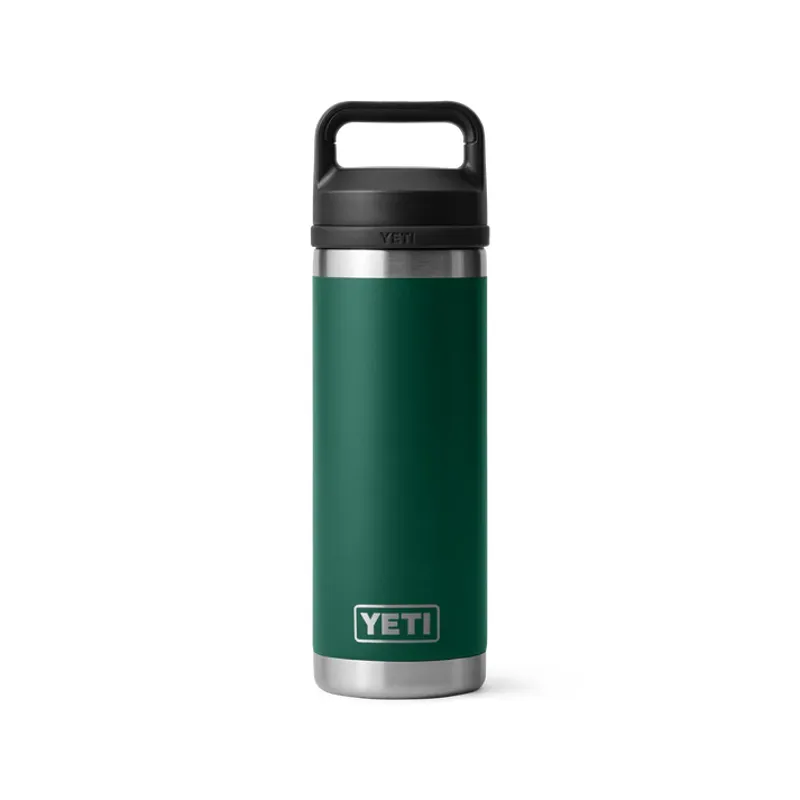 Yeti Rambler 18 Oz - 532ml Bottle Chug Cap Black Forest Green