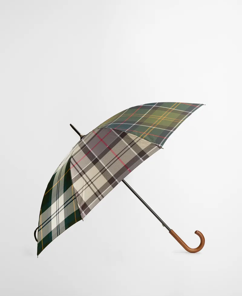 BARBOUR MIXED TARTAN FULL LENGTH UMBRELLA