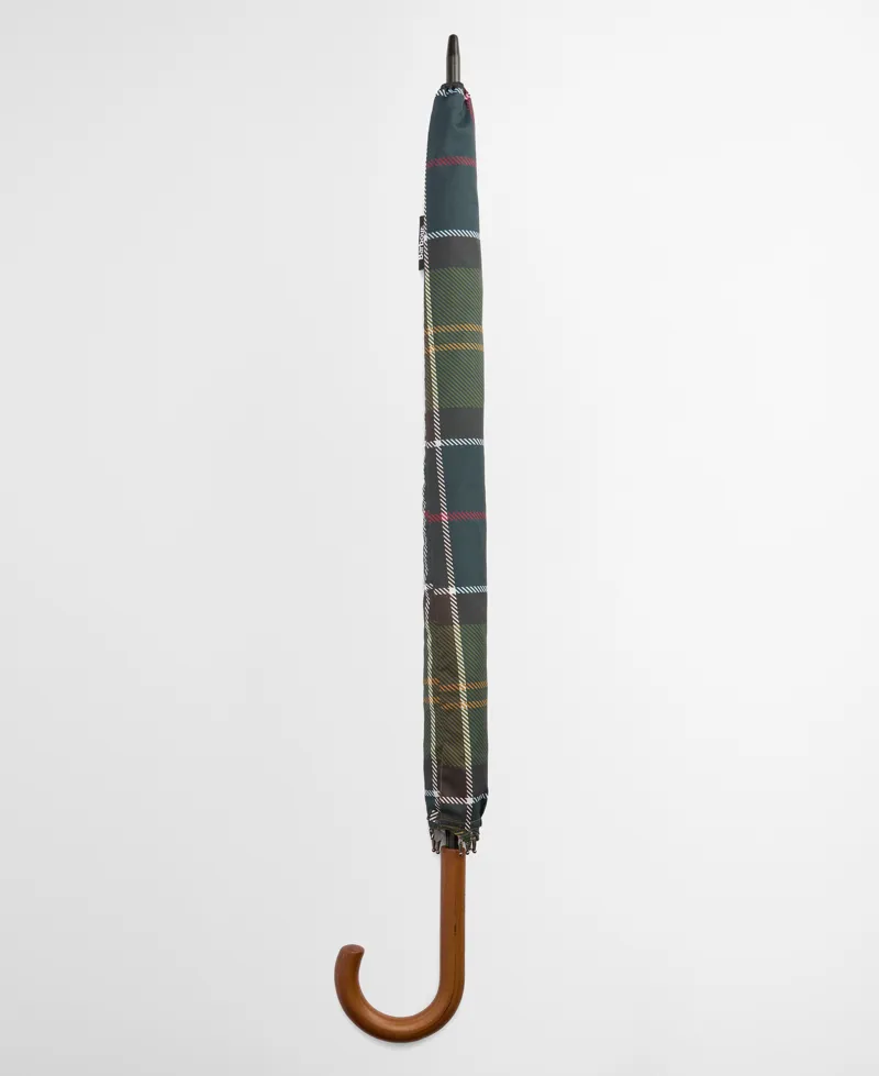 BARBOUR MIXED TARTAN FULL LENGTH UMBRELLA-1