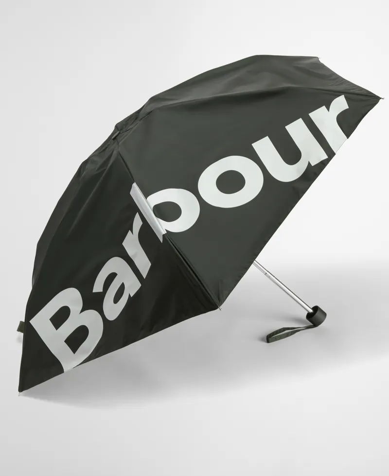 BARBOUR LOGO MINI UMBRELLA - green