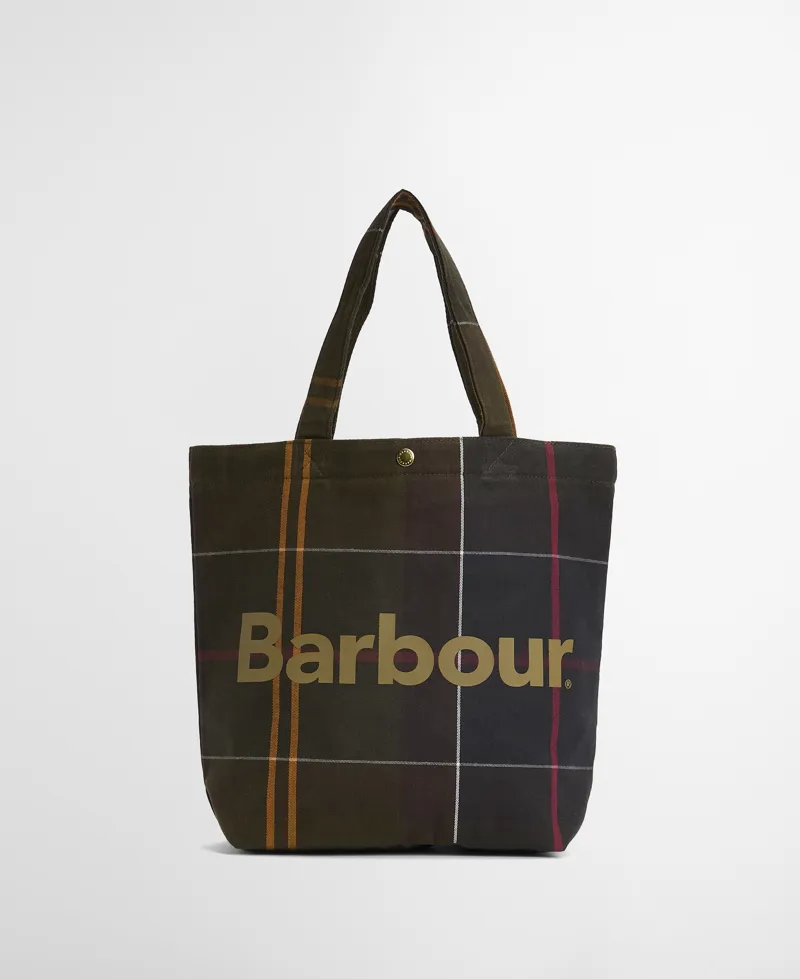 BARBOUR MINI TELFIELD TARTAN TOTE -  classic tartan