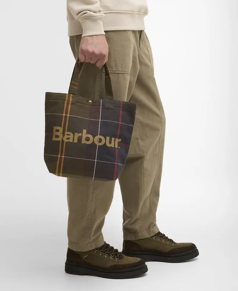 BARBOUR MINI TELFIELD TARTAN TOTE -  classic tartan-1