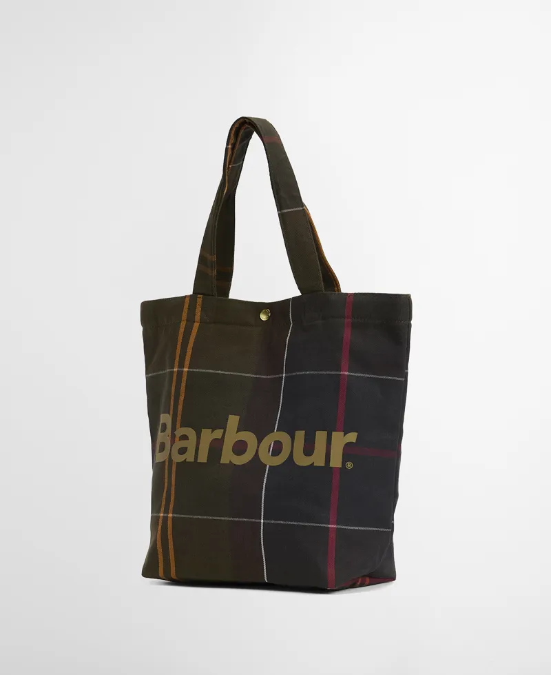 BARBOUR MINI TELFIELD TARTAN TOTE -  classic tartan-2