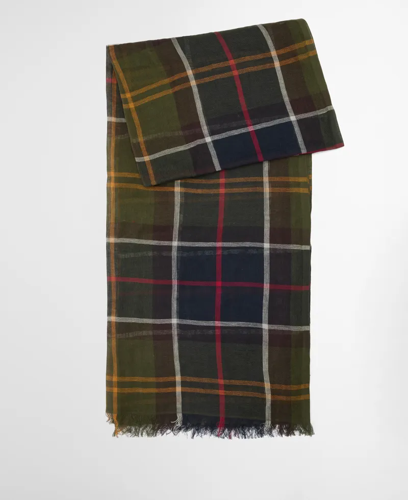 BARBOUR WELTON TARTAN SCARF - classic tartan-1
