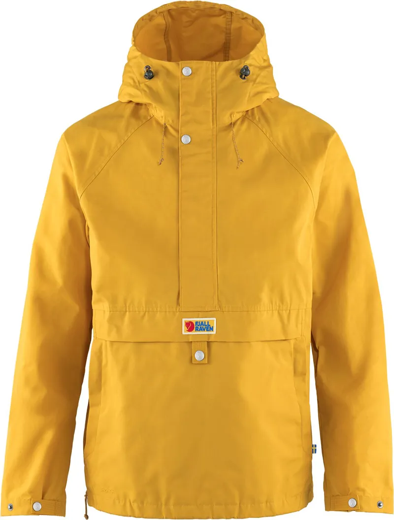 Fjallraven Mens Vardag Anorak in Mustard Yellow