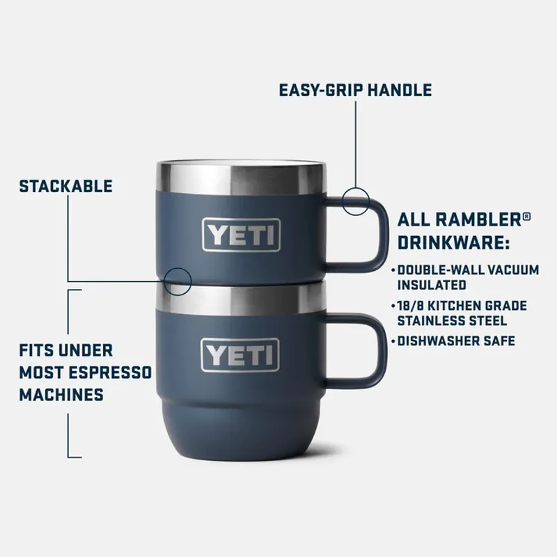 Yeti Rambler 6 Oz - 177ml Espresso Mug 2Pk Navy-8