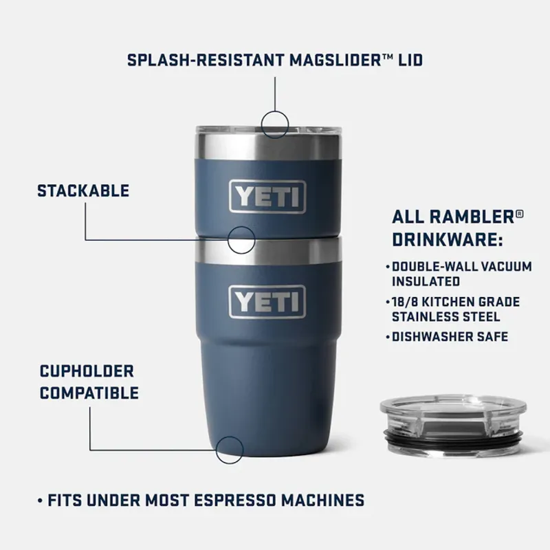 Yeti Rambler 8 Oz - 236ml Cup Mag Slider Rescue Red-5