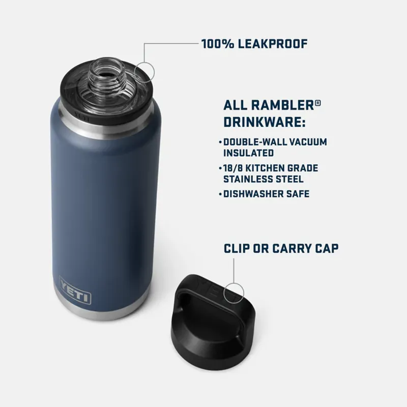 Yeti Rambler 36 Oz - 1L Bottle Chug Cap Black-4