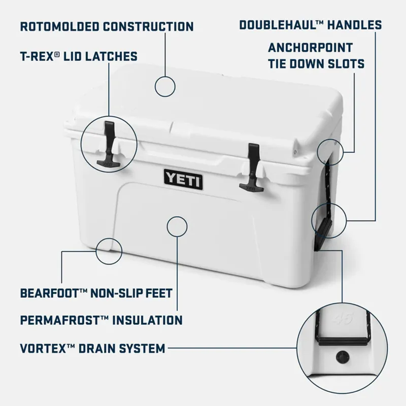 Yeti Cooler Tundra 45 - White/Blue-4