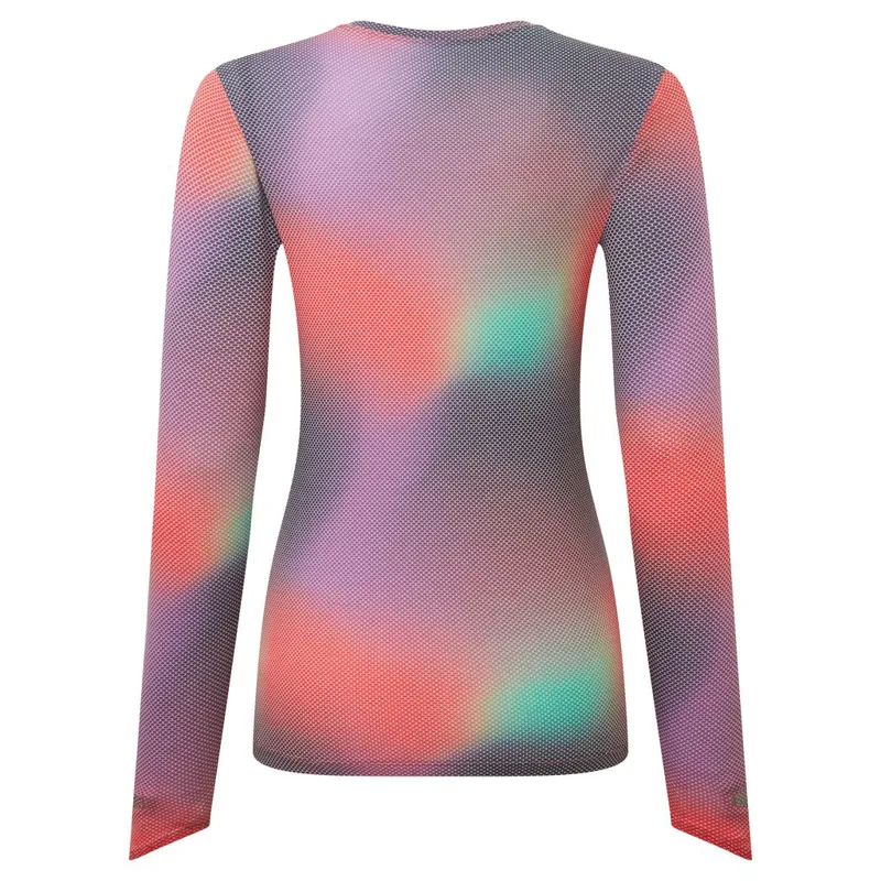 Ronhill W's Tech Golden Hour L/S Tee Multi Glow-1
