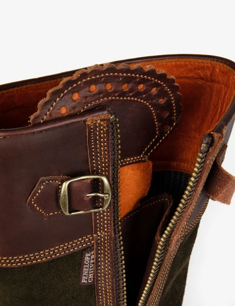 Penelope Chilvers Womens Inclement Long Tassel Boot Seaweed/Conker-3