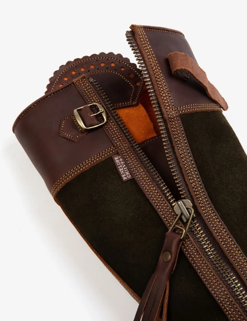 Penelope Chilvers Womens Inclement Long Tassel Boot Seaweed/Conker-4