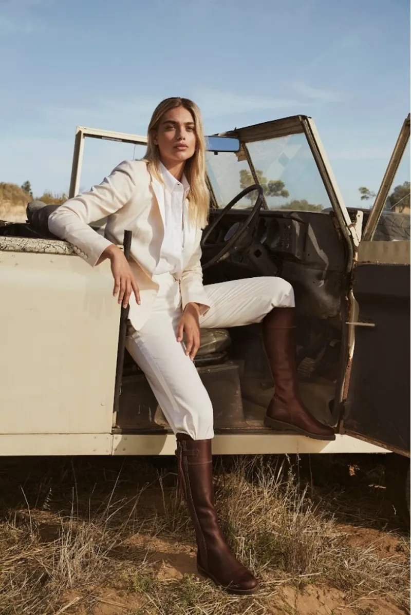 Penelope Chilvers Womens Long Leather Tassel Boot Conker-5