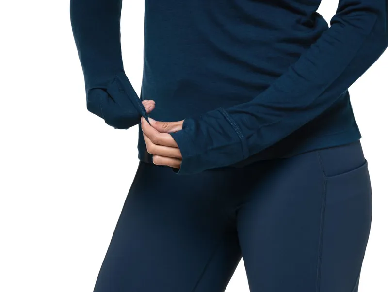 Ronhill Women's Tech Merino 1/2 Zip Dark Navy/Dusty Tulip-3