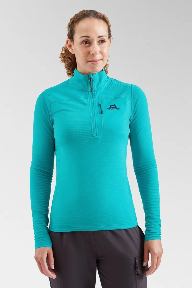 Mountain Equipment Women's Lumiko Zip T - Topaz-1