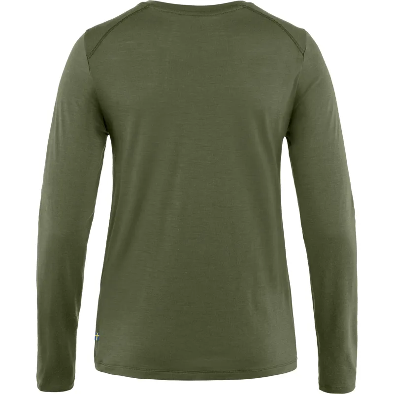 Fjallraven Women's Abisko Wool Long Sleeve Laurel Green-1