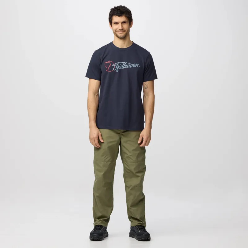 Fjallraven Men's Archive Logo T-Shirt Dark Navy-4