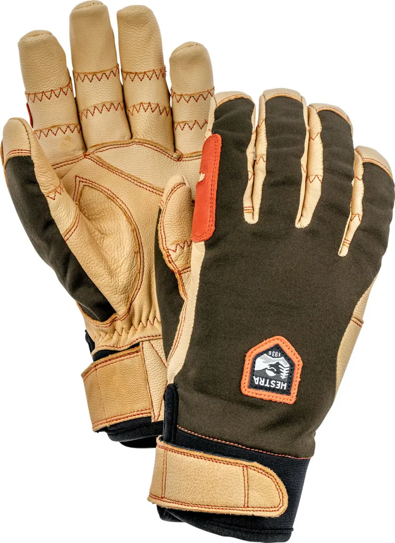Hestra Ergo Grip Active Gloves Dark Forest/Natural Brown