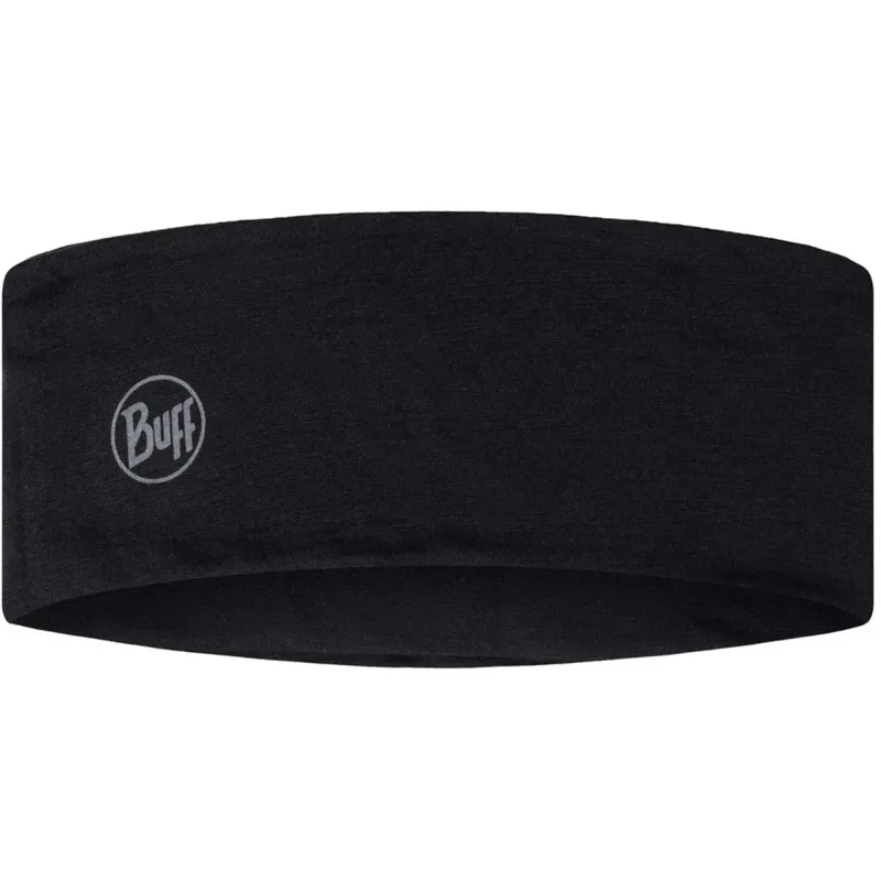 Buff Merino Lightweight Headband - Solid Black