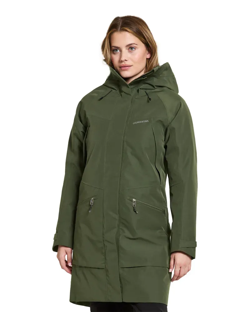 Didricksons Women's Ilma Parka 8 Deep Green-1
