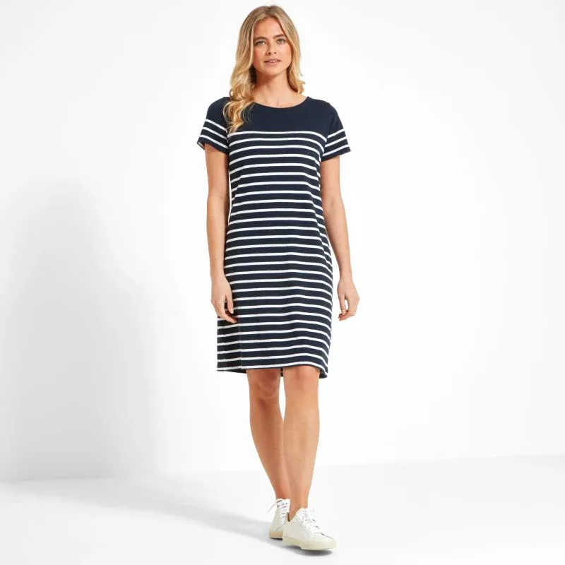 Schoffel Women's Beauport Dress Navy Stripe-1