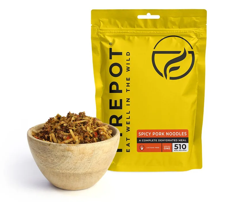 Firepot Dehydrated Food - Spicy Pork Noodles - Reg 105g