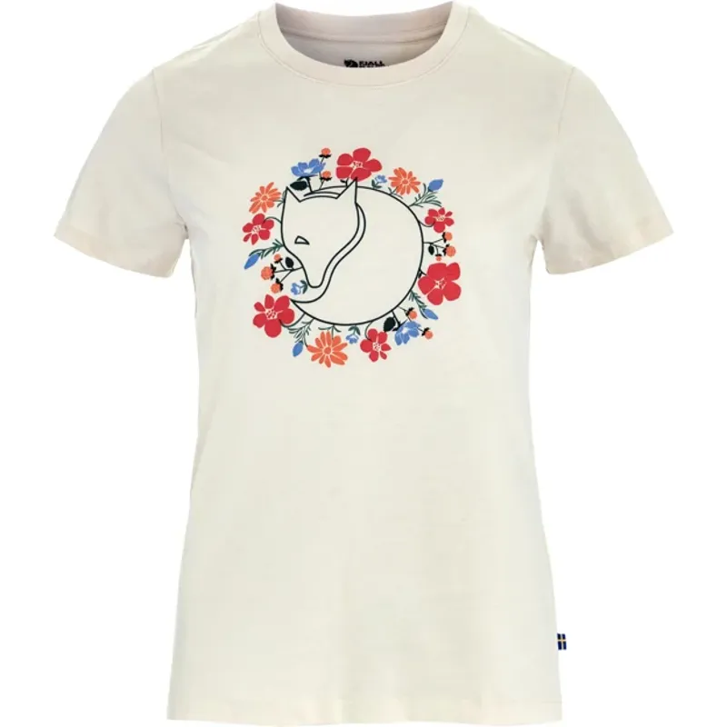 Fjallraven Women's Fjallblomster Fox T-shirt - Chalk White