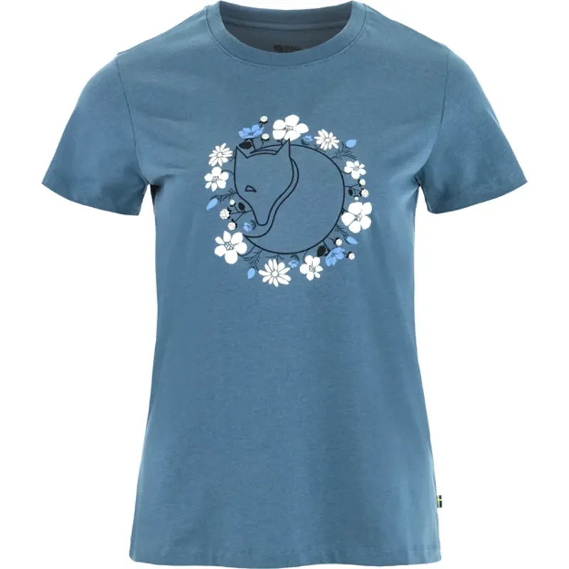 Fjallraven Women's Fjallblomster Fox T-shirt - Dawn Blue