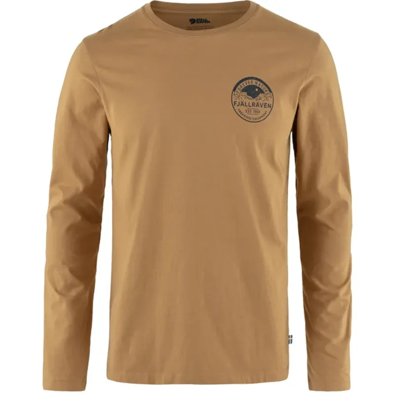 Fjallraven Men's Forever Nature Badge Long Sleeve T-shirt Buckwheat Brown