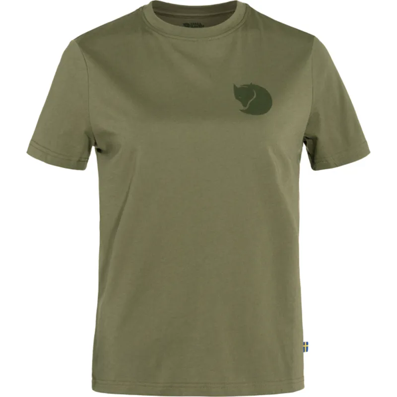 Fjallraven Women's Fox Boxy Logo Tee - Green