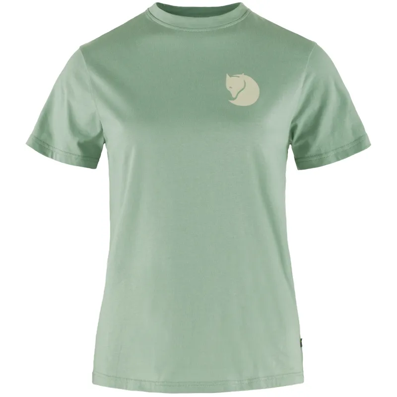 Fjallraven Women's Fox Boxy Logo Tee Misty Green