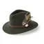 Hicks and Brown Suffolk Fedora in Olive Green - Guinea and Pheasant