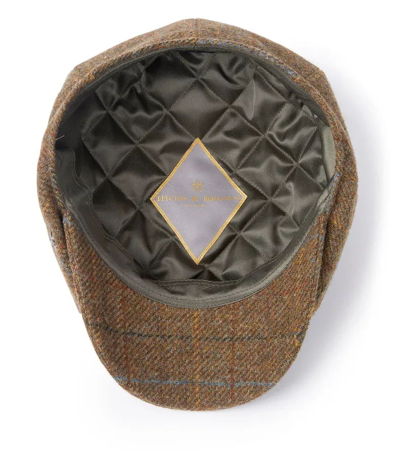 Hicks and Brown Felsham Tweed Baker Boy Cap Brown-2