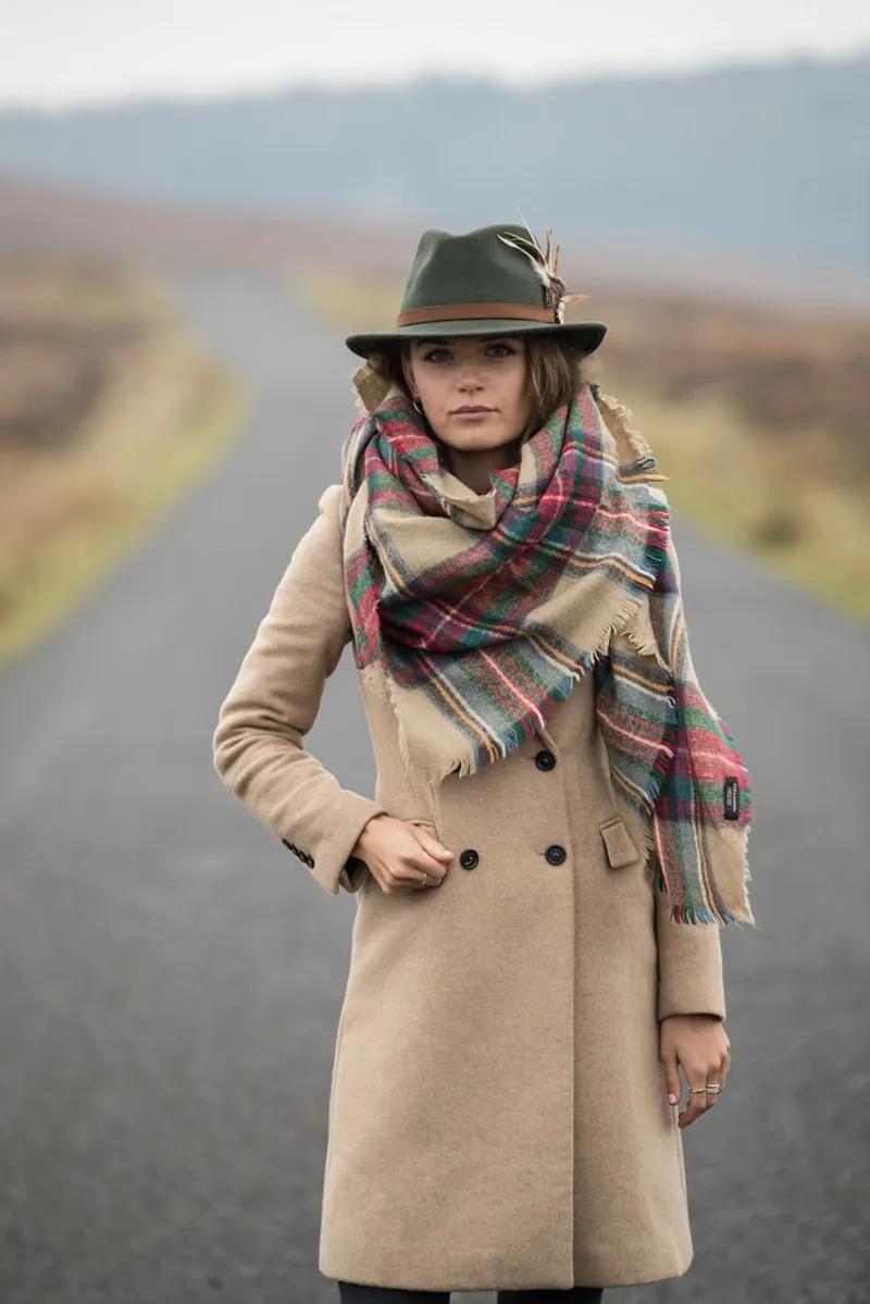 Hicks and Brown Suffolk Fedora in Olive Green - Gamebird Feather-3