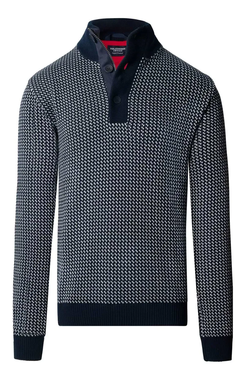 Holebrook Men's Ingvar T-Neck WP - Navy/Off White -