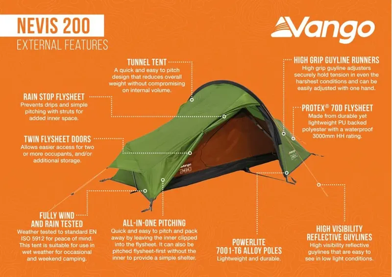 Vango Nevis 200 - 2man tent-5