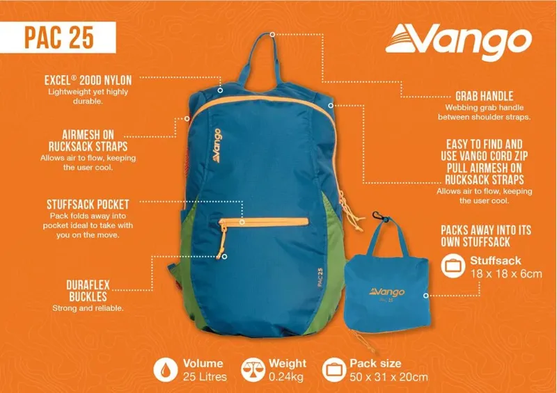Vango Pac 25 - Blue CLR-4