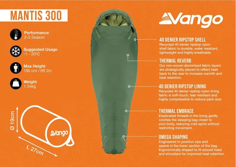 Vango Mantis 300 Sleeping Bag-3