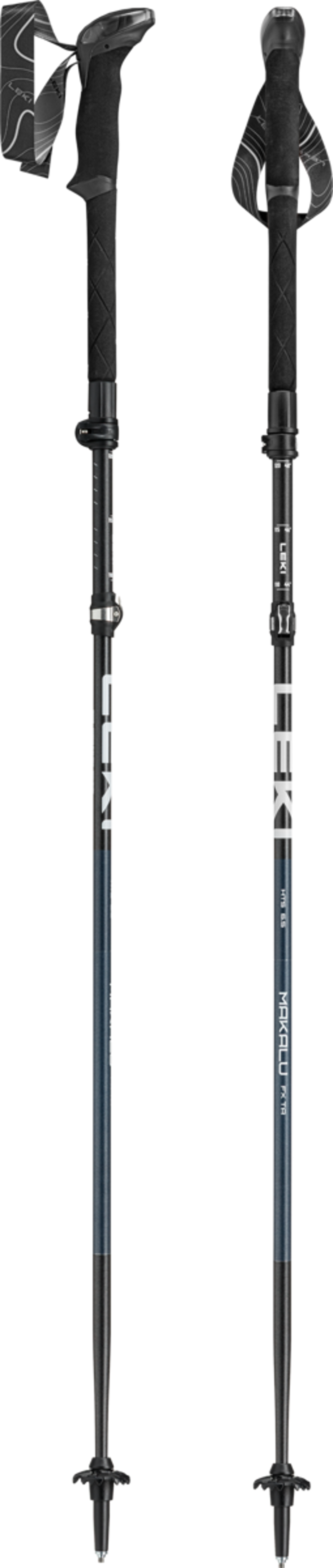 Leki Makalu FX TA - Black/Stone Blue Dark/White-2