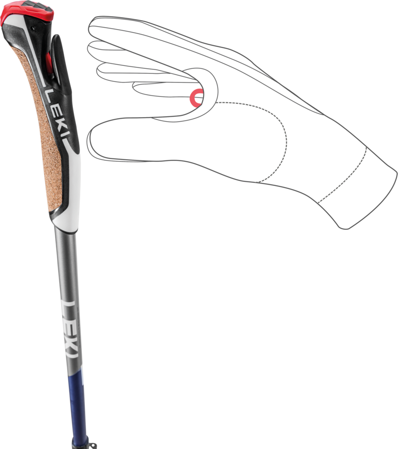 Leki Traveller Carbon Speed Lock Nordic Walking Poles - Pair-2