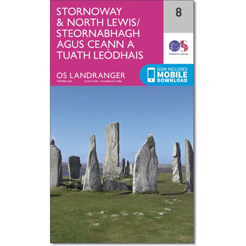 Ordnance Survey Landranger 8: Map of Stornoway and North Lewis