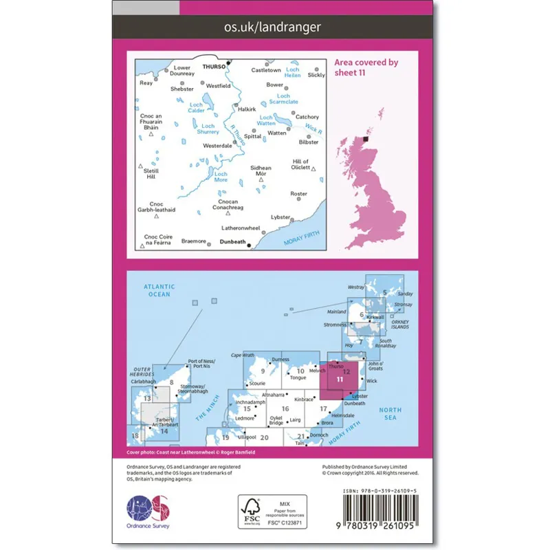Ordnance Survey Landranger 11: Map of Thurso and Dunbeath-1
