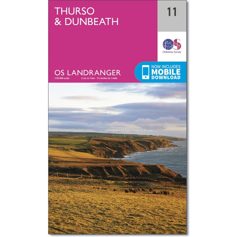 Ordnance Survey Landranger 11: Map of Thurso and Dunbeath