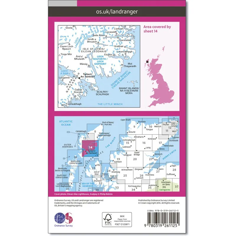 Ordnance Survey Landranger 14: Map of Tarbert and Loch Seaforth-1