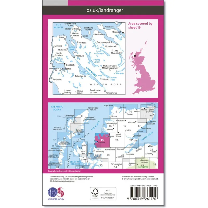 Ordnance Survey Landranger 19: Map of Gairloch and Ullapool-1