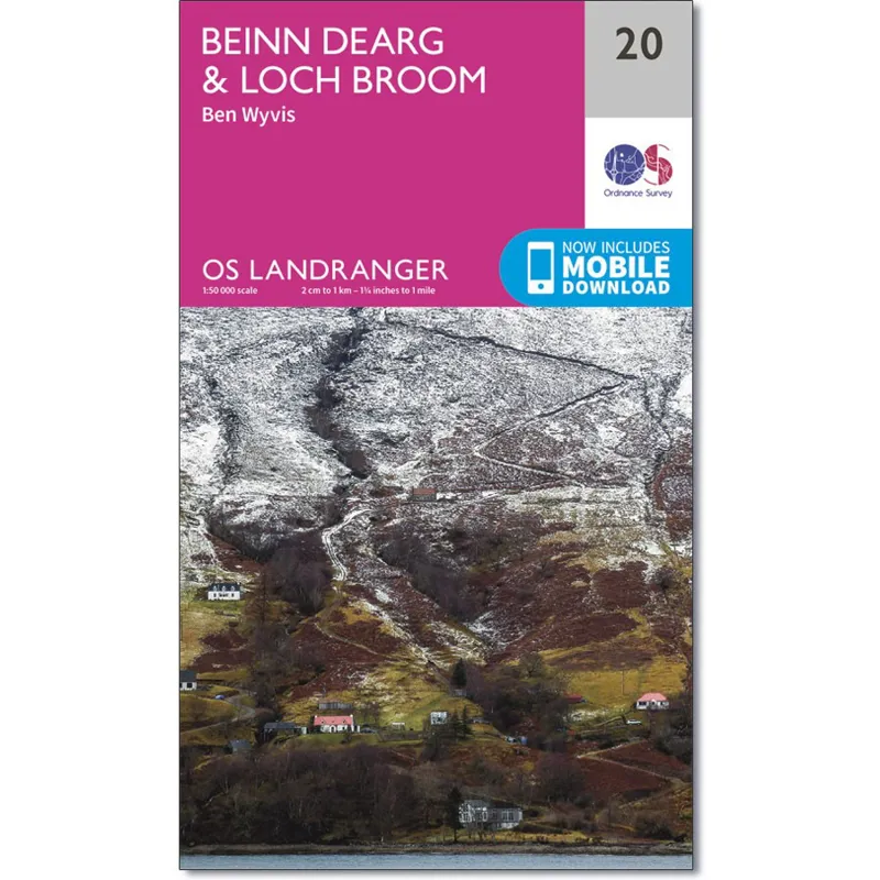 Ordnance Survey Landranger 20: Map of Beinn Dearg and Loch Broom