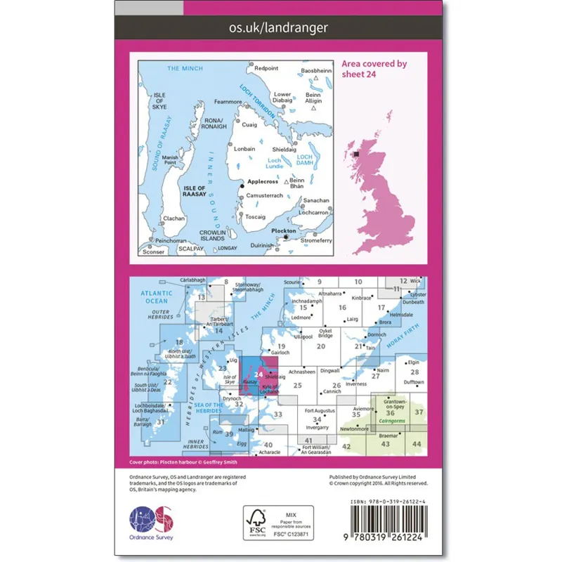 Ordnance Survey Landranger 24: Map of Raasay and Applecross-1
